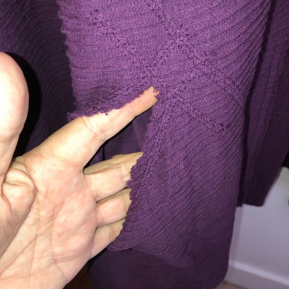 CMC by Color Me Cotton purple Long Cardigan Sweater with V-Neck- gently worn. - Picture 5 of 8